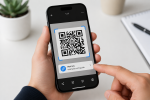 Scansionare un QR code da un’immagine salvata Scansione di un QR code da un’immagine già salvata sul telefono